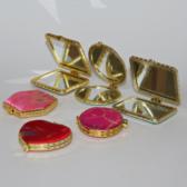 Зеркальце A401 ткань, стекло 8 X 8sm