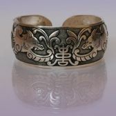 Браслет-оберег Небесные собаки металлический широкий A439-15