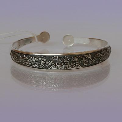 Браслет A442-01 Драконы металлический узкий