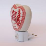 Аромалампа Электрическая A456 Светильник Сердце, керамика h=11sm L=8sm