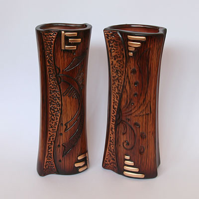 Ваза A460 рисунок ДЕРЕВО, керамика h=30sm