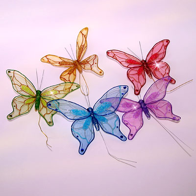 Украшение Бабочка A48 прозрачная