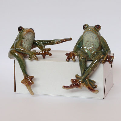 Сувенир A56 Лягушки-поседушки керамика 17 X 17sm