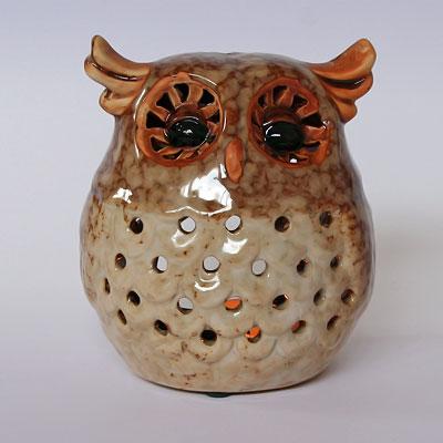 Сувенир A60-1 Сова-светильник h=13см керамика