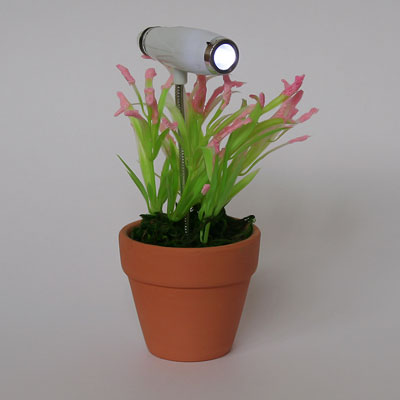 Ночник цветы в горшочке A93  h=16sm