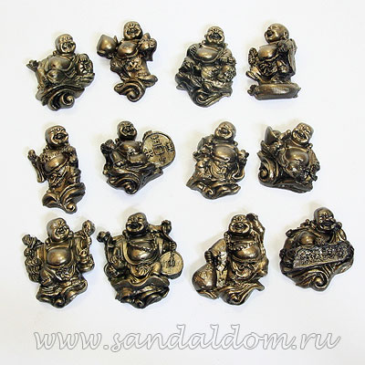 Набор магнитов BAN001  "12 Хотеев" под бронзу (упаковка-набор  12шт) 