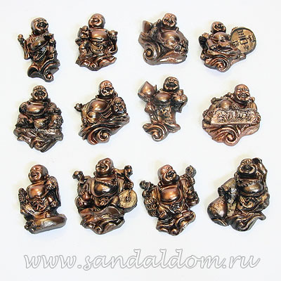 Набор магнитов BAN002  "12 Хотеев" под медь (упаковка-набор  12шт) 