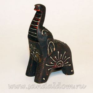 C4383-4 Слон h~11cm дерево с росписью