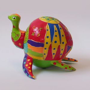 CWA009HWD - Черепаха копилка яркая h=15см L=23см