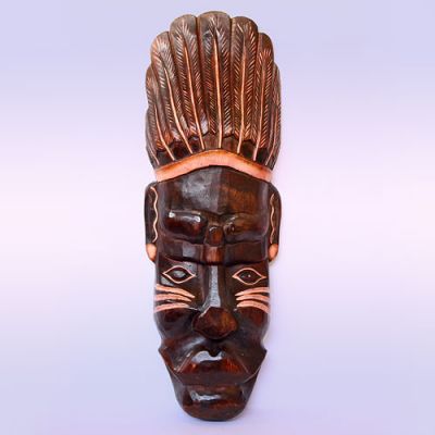 Маска настенная DEW6512 защитная Индеец Дерево Суар 60см Индонезия