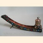 Подставка под благовония DSCN1232 с молитвенным барабаном 32cm