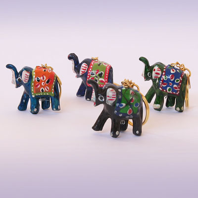 Брелок СЛОНИК, расписной, Индия