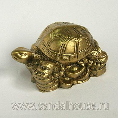 Черепашка F215 на деньгах h~4sm под бронзу 