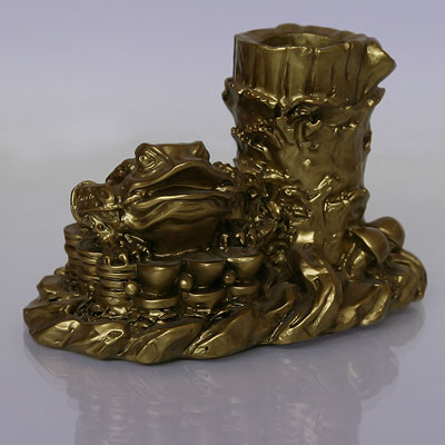 Стакан  F292 Жаба возле пня h7см 