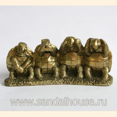 Четыре черепашки F335  "ничего не вижу..." h~5.5cm 