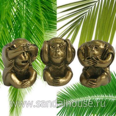 Три обезьянки F4622  "ничего не вижу..." h~5cm 