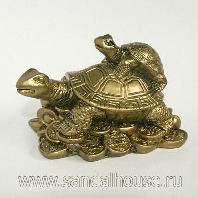 Две черепахи F462  на деньгах h~7cm 