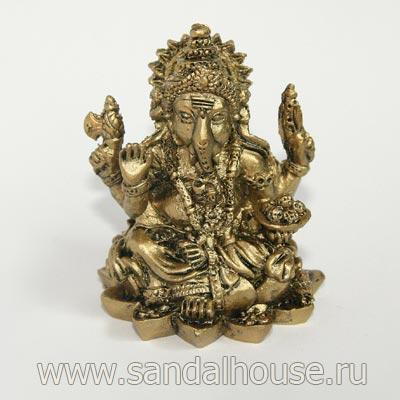Ганеш статуэтка  h~5sm под бронзу 