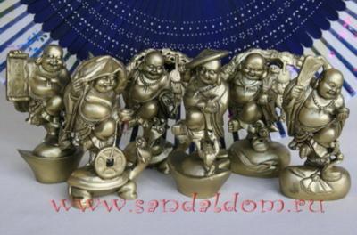 Хотеи набор 6 шт F8017  h=10,5см под бронзу 