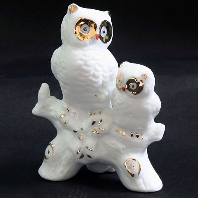 СТАТУЭТКА фарфор Совы   h~8cm