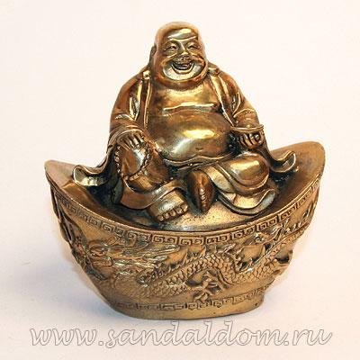 Хотей FL23 на деньге h~10cm L~10cm бронза