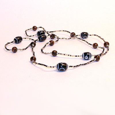 FLN0236 Колье стеклярус, L=58см