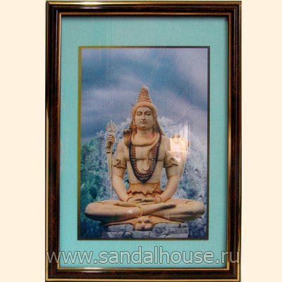 Стерео картина Шива в медитации ~32х33см