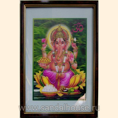 Стерео картина Ганеш ~32х33см