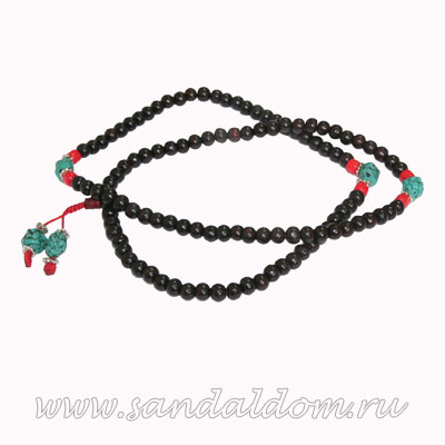Чётки HPIM0995 neck mala with 4 green pcs