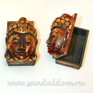 IE105 Шкатулка Будда золотая ~15*10*8см