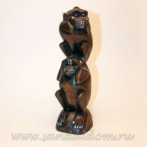 IEAA243 Две обезьяны (ничего не вижу,не слышу) ~26cm