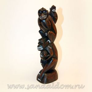 IEAA245 Две обезьяны с детенышами