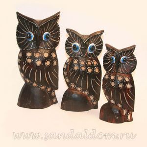 IEMM-012 Набор 3 совы (дерево)