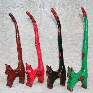 IEPN13 Кошка хвост вверх 25см (дерево)