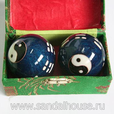 J0002-13 - Шары здоровья поющие большие. Инь Янь 45mm