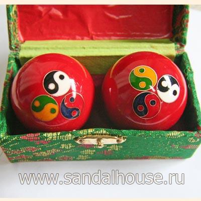 J0002-25 - Шары Здоровья поющие Три мал. Инь Янь 45mm