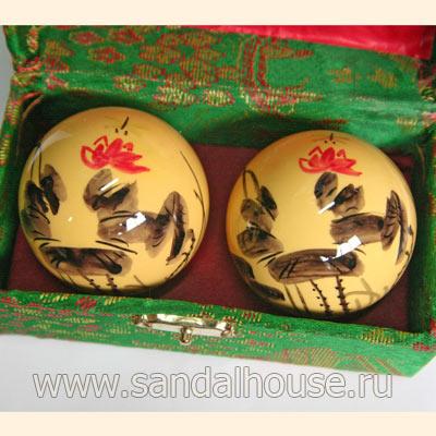 J0006-05 - Шары Здоровья поющие d=50mm Лотос  ручная роспись