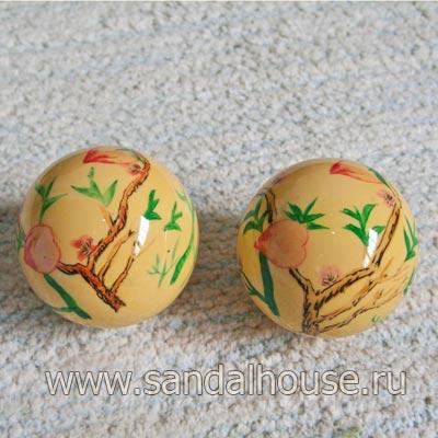 J0006-11 - Шары Здоровья поющие d=50mm Персик  ручная роспись
