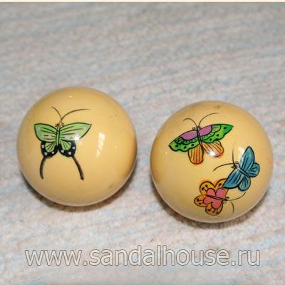 J0006-12 - Шары Здоровья поющие d=50mm Бабочка ручная роспись