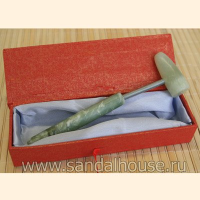 Массажёр для тела из жадеита Молоточек на Пружине