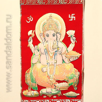 Свиток Фэн-Шуй /20*40см/ Ганеш