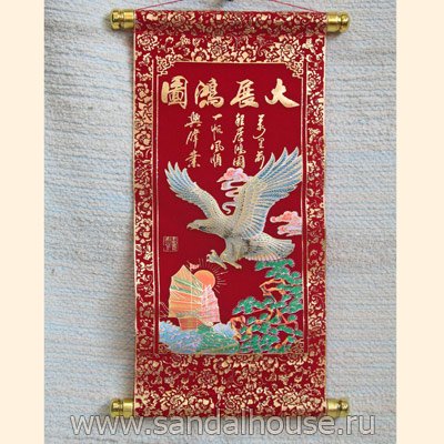 Свиток Фэн-Шуй /шир.25см/ Орел и корабль 