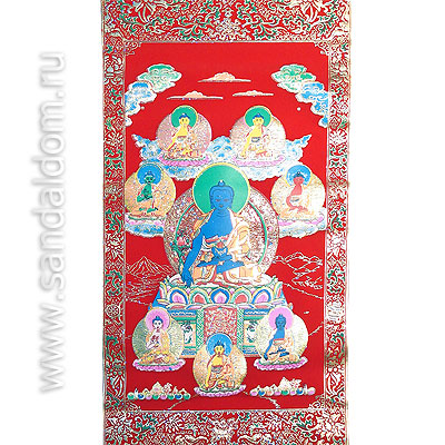 Свиток Фэн-Шуй /36*80см/ 8 Буддa