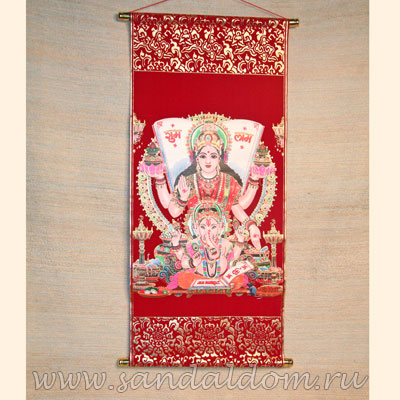 Свиток Фэн-Шуй /шир.36см/ Парвати и Ганеш 