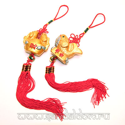 Подвеска Узел удачи Золотой Карп