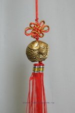 Подвеска Узел удачи Карп под бронзу