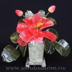 Цветок Фен-Шуй керамика-стекло  h~23sm
