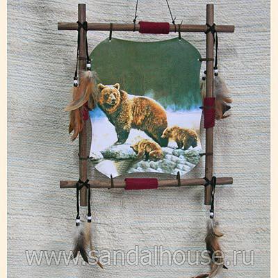 Ловушка снов квадратная 35*40 Медведь ― Сандаловый Дом СПб - Интернет-магазин