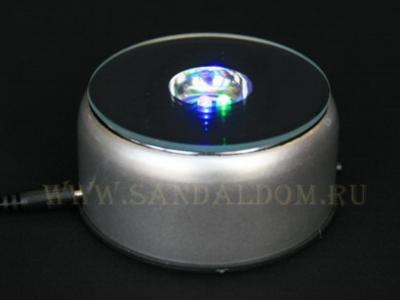 Подставка с подсветкой под стеклянный лотос, электрическая, d - 80 мм.