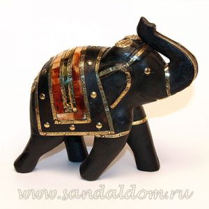 MR1004 Деревянный слон h~23cm статуэтка